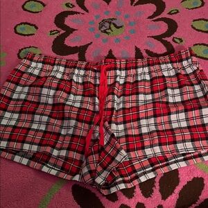 Plaid High Waist Women's Shorts
